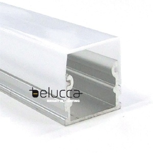 BELUCCA,APM2114B,PROFILE ALU 2M 21MMX14MM INCL PLEXI OPAL