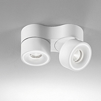 D609 , CLIPPO DUO LED-wand and plafond armatuur, zwart 2x14W LED 32° 2700K incl. driver phase dim CRI>90