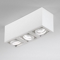 D363 , lamp BOX 3 plafond armatuur, drievoudig, grijs 3x35W/GU10