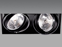 D455 , NO FRAME 150 DUO  ingebouwde downlamp, dubbel, wit 2x100W/G53 excl. transformer