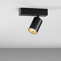 D924 , SATURNO 1 LED-spot, zwart / reflector zwart 1x9,3W LED 33° 2700K incl. driver phase dim CRI>90