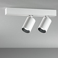 D934 , SATURNO 2 LED-spot, zwart / reflector zwart 2x9,3W LED 33° 2700K incl. driver phase dim CRI>90