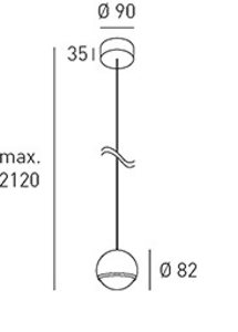 DLS-EGGER,D617,CLEO LED pendel zwart 1x5W LED 2700K 230V CRI>90