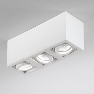 DLS-EGGER,D373,lamp BOX 3 plafond armatuur, drievoudig, wit 3x35W/GU10