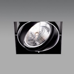 DLS-EGGER,D451,NO FRAME 150 ingebouwde downlamp, enkel, wit 1x100W/G53 excl. transformer