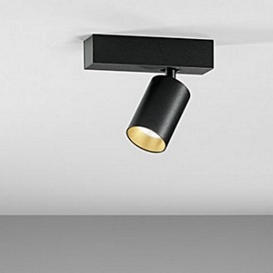 DLS-EGGER,D926,SATURNO 1 LED-spot, wit / reflector zwart 1x9,3W LED 33° 2700K incl. driver phase dim CRI>90