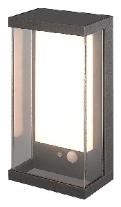 FANTASIA,3429077,CASAR Wall light IP65 2W SMD LED 3000K, solar + sensor, black