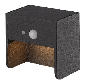 FANTASIA,3429078,JARDIN Wall light IP65 2W CREE LED 3000K, solar + sensor, black
