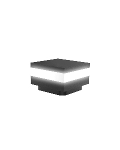 LOUM,472-90009600,Mash vierkante lage bolder matt zwart