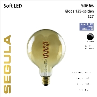 SG-50666 , LED Soft Globe 125 golden