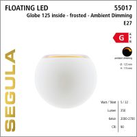 SG-55017 , LED Floating Globe 125 inside milky frosted ambient