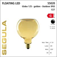 SG-55020 , LED Floating Globe 125 golden waterproof