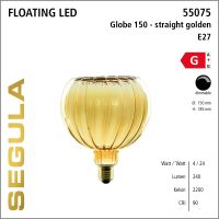 SG-55075 , LED Floating Globe 150 straight golden