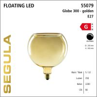 SG-55079 , LED Floating Globe 300 golden