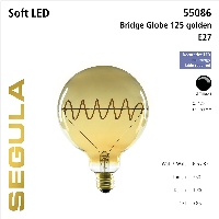 SG-55086 , LED Bridge Globe 125 Curved Plus golden