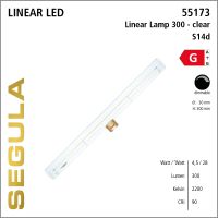 SG-55173 , LED Linear Lamp S14d 300mm clear
