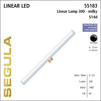 SG-55183 , LED Linear Lamp S14d 300mm milky