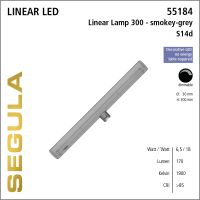 SG-55184 , LED Linear Lamp S14d 300mm smokey grey