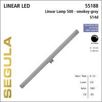 SG-55188 , LED Linear Lamp S14d 500mm smokey grey
