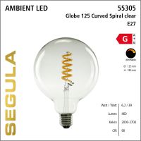 SG-55305 , LED Globe 125 Curved Spiral clear