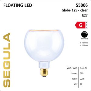 SEGULA,SG-55006,LED Floating Globe 125 clear