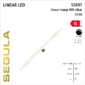 SEGULA,SG-55097,LED Linear Lamp S14d 500mm clear