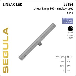 SEGULA,SG-55184,LED Linear Lamp S14d 300mm smokey grey