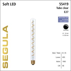 SEGULA,SG-55419,LED Long Tube 300 Curved Spiral clear